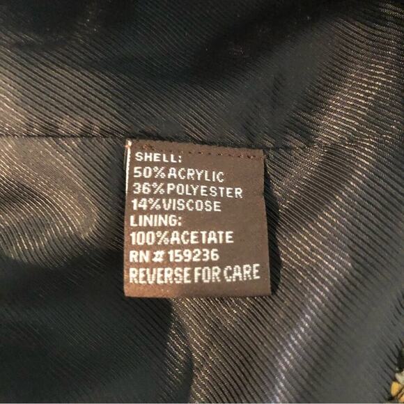 J. McLaughlin tweed collarless jacket sz xs - Picture 7 of 8